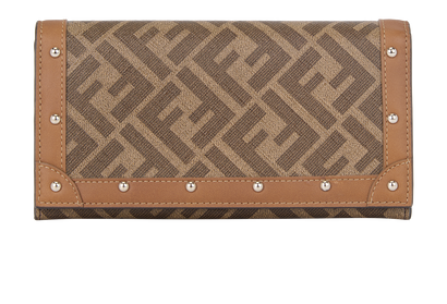Fendi Zucca Continental Flap Wallet, front view